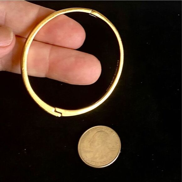 APV Kate Spade Gold tone Push -close High Polish Bracelet. - Picture 2 of 8